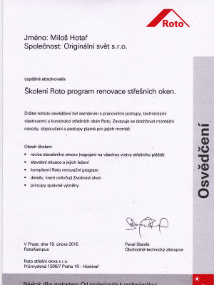 Certifikat_Roto_renovace_oken_2015